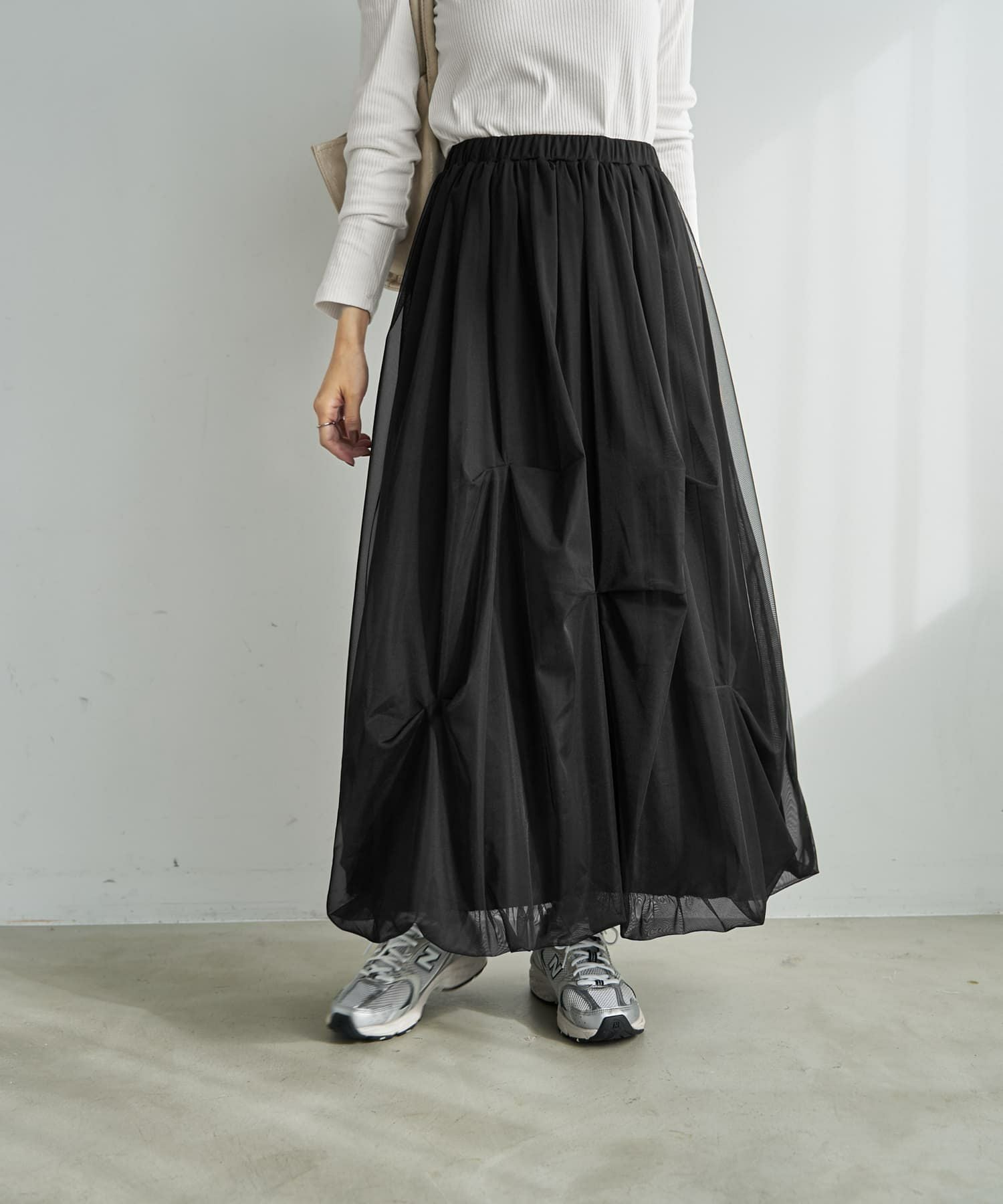 LUXE】タックチュールバルーンスカート | おしゃれな大人レディース