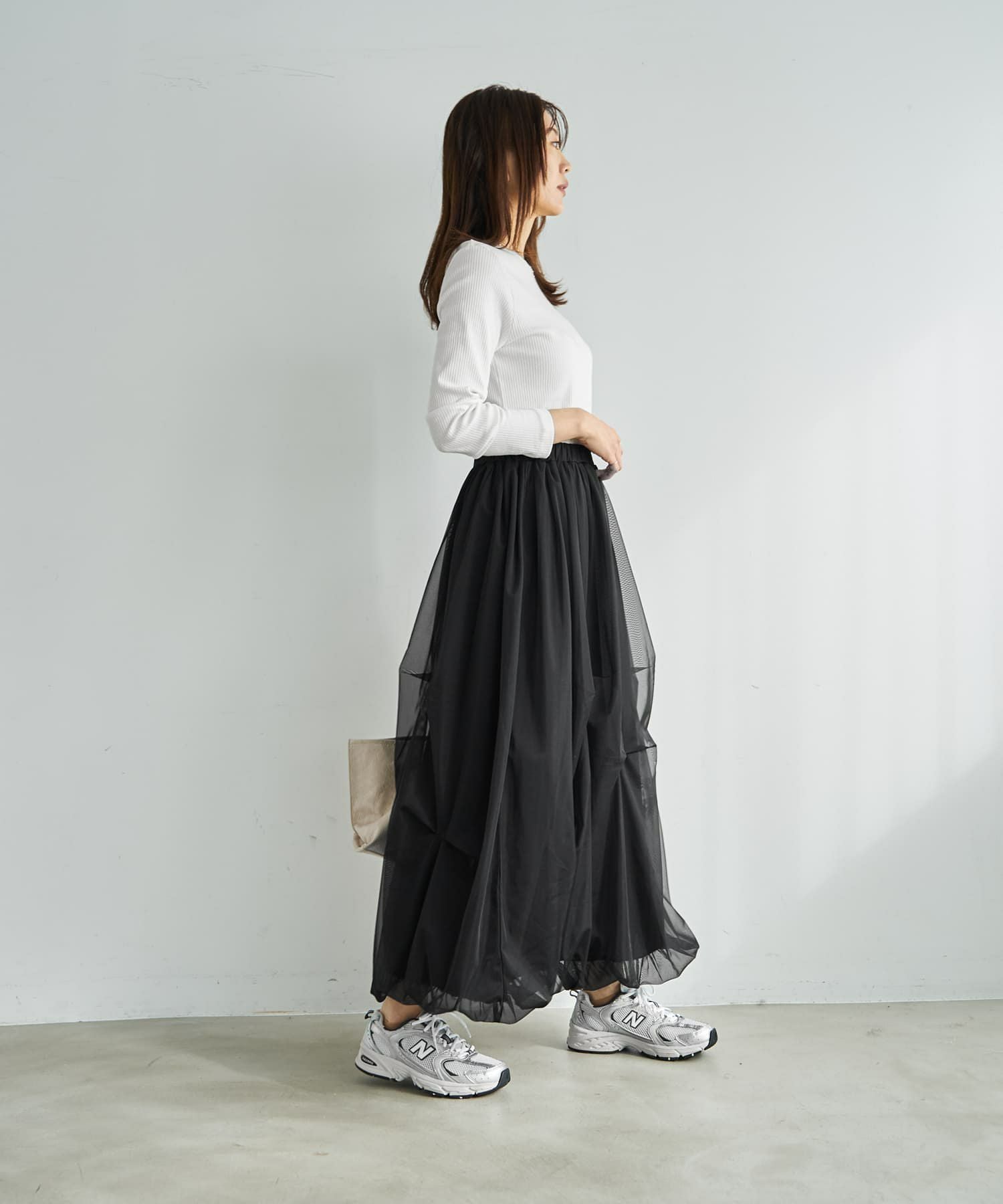 LUXE】タックチュールバルーンスカート | おしゃれな大人レディース