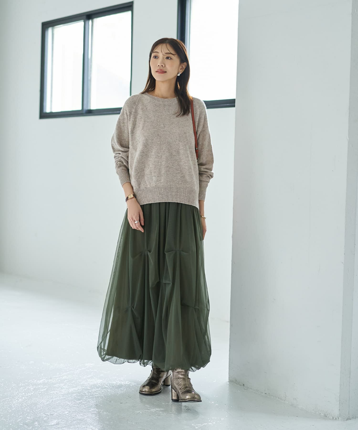 LUXE】タックチュールバルーンスカート | おしゃれな大人レディース