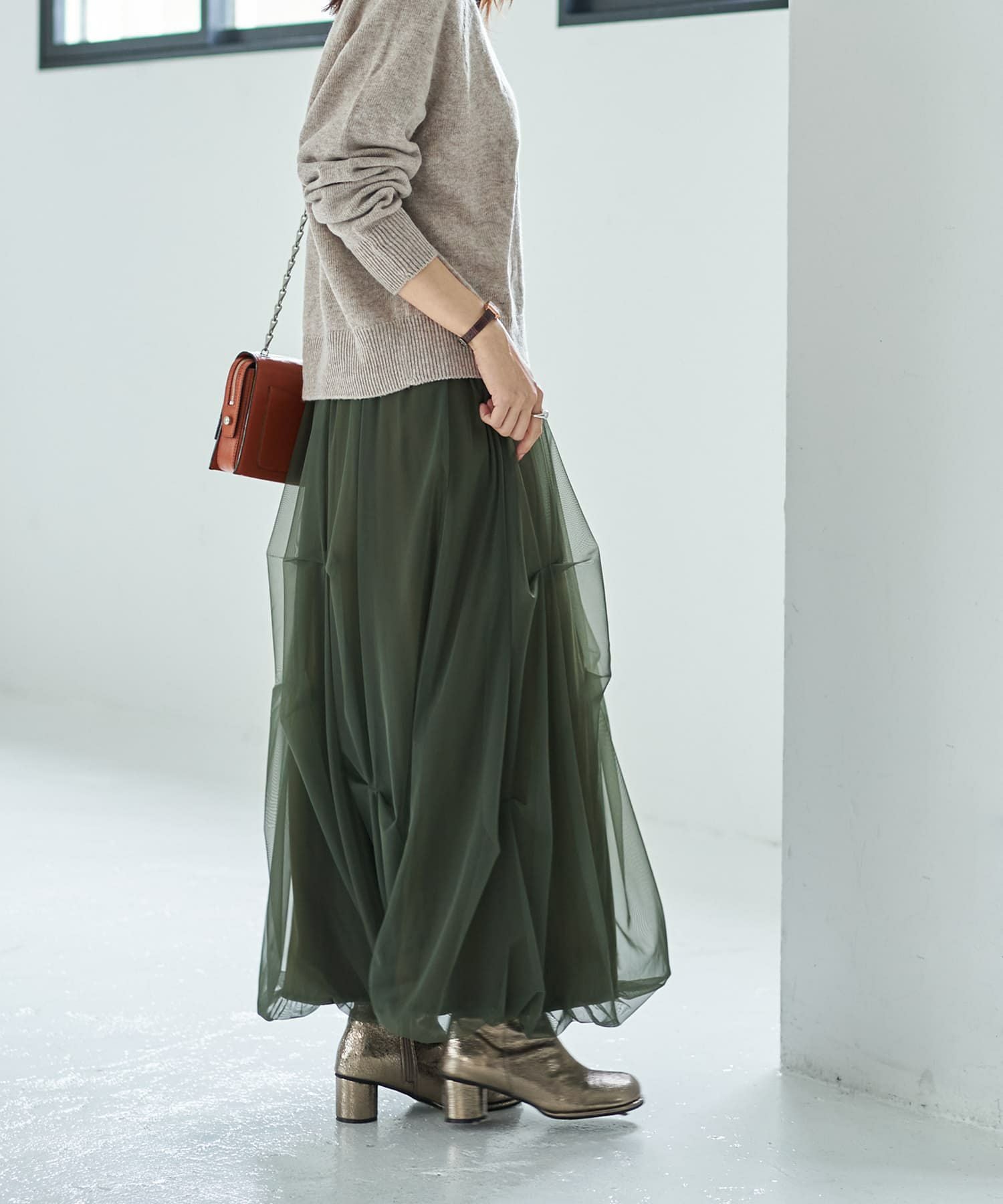 LUXE】タックチュールバルーンスカート | おしゃれな大人レディース