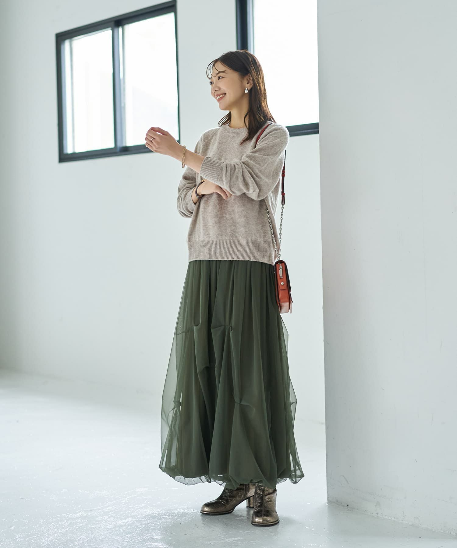 LUXE】タックチュールバルーンスカート | おしゃれな大人レディース