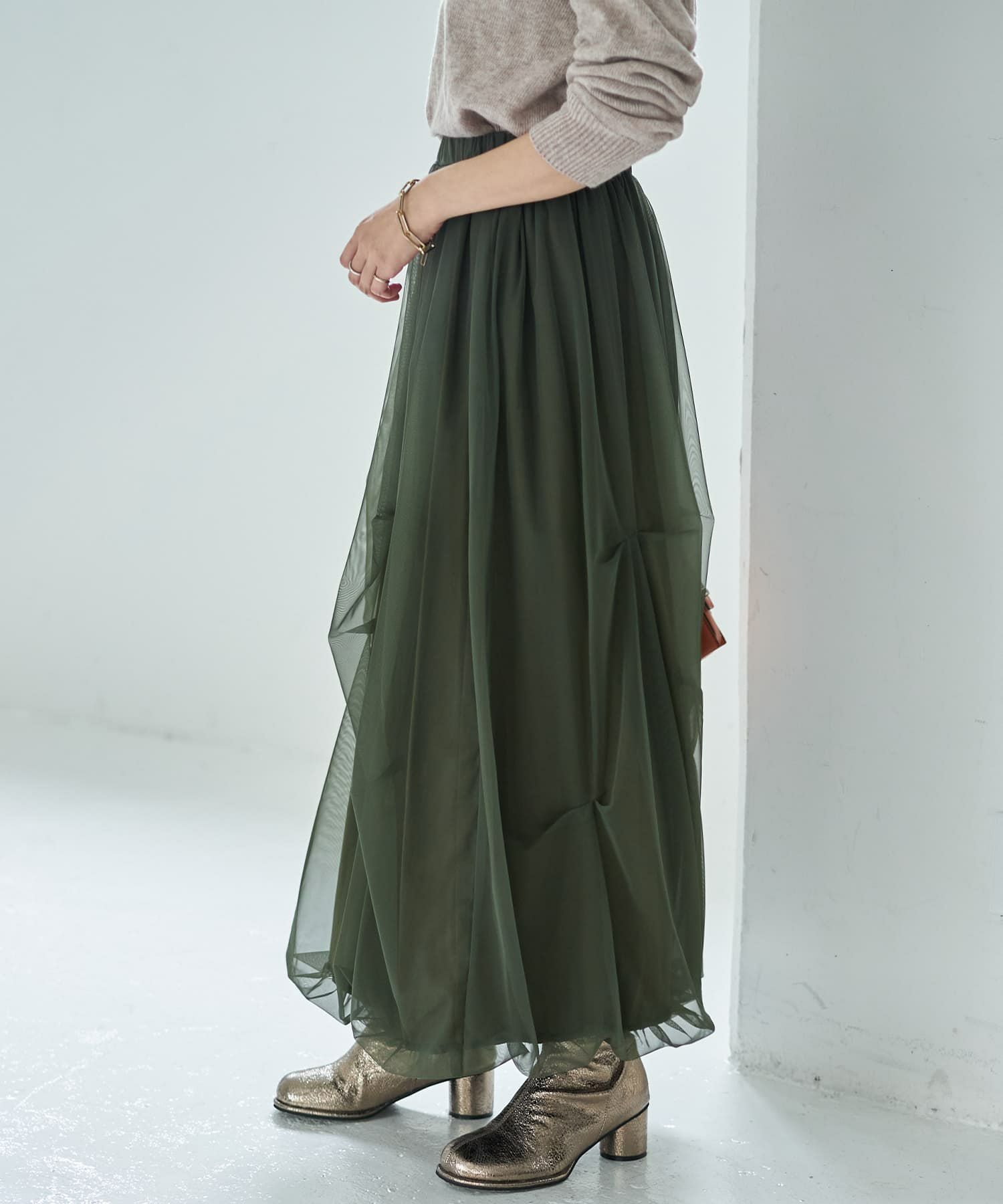 LUXE】タックチュールバルーンスカート | おしゃれな大人レディース