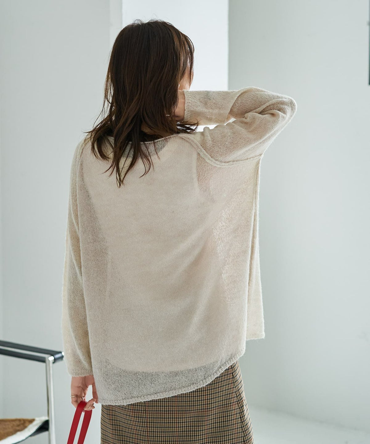 着用イメージ 166cm ライトベージュ