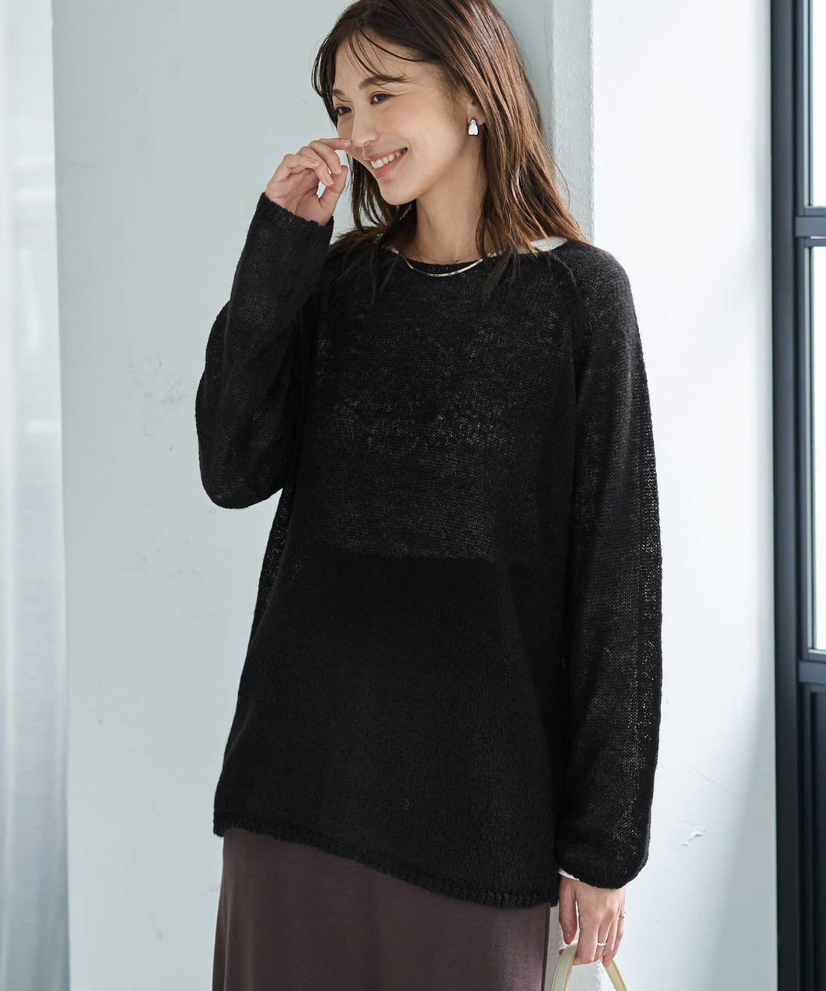 着用イメージ 166cm ブラック