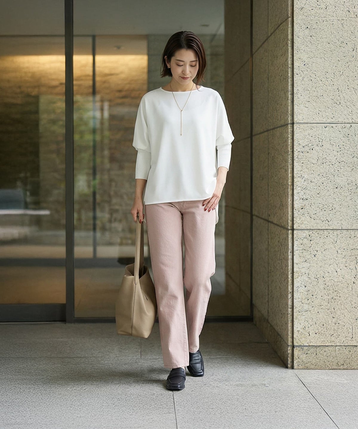 着用イメージ 163cm ホワイト