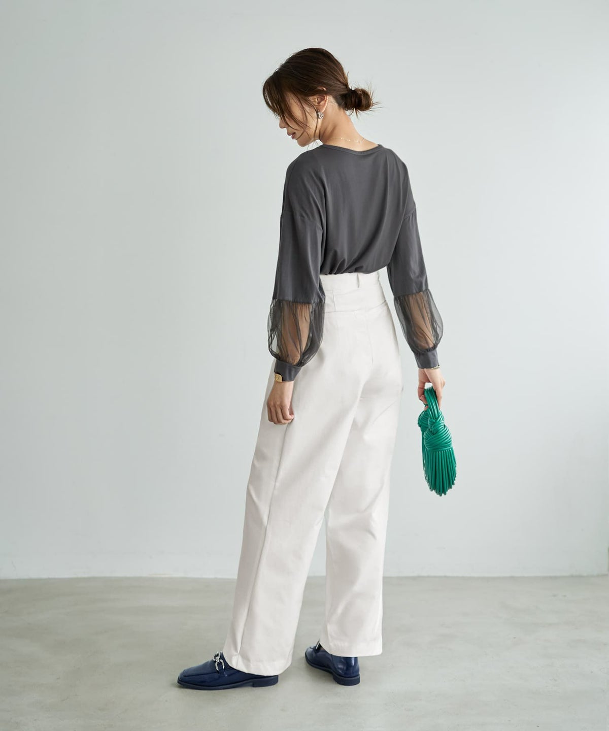 着用イメージ 166cm チャコール