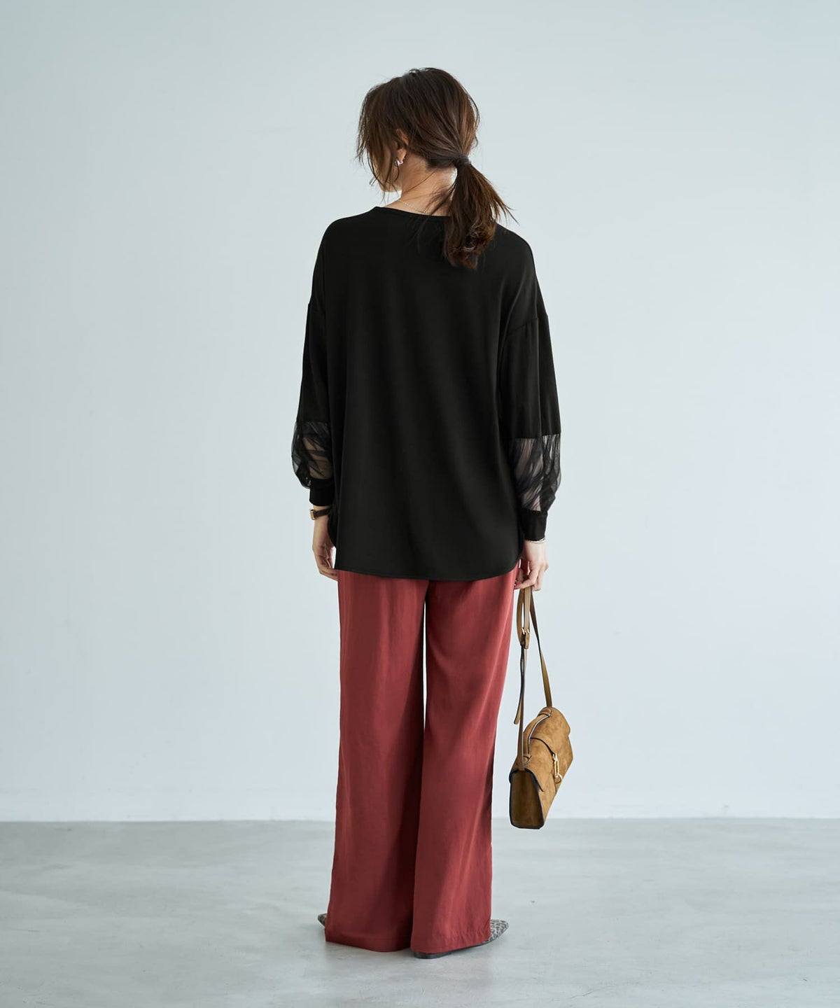 着用イメージ 166cm ブラック