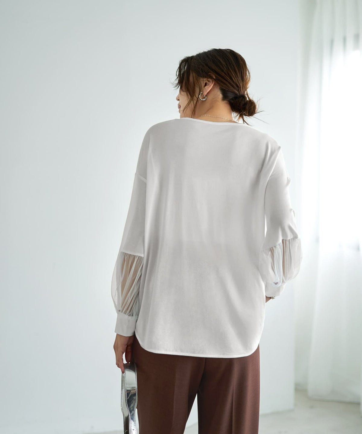 着用イメージ 166cm ホワイト