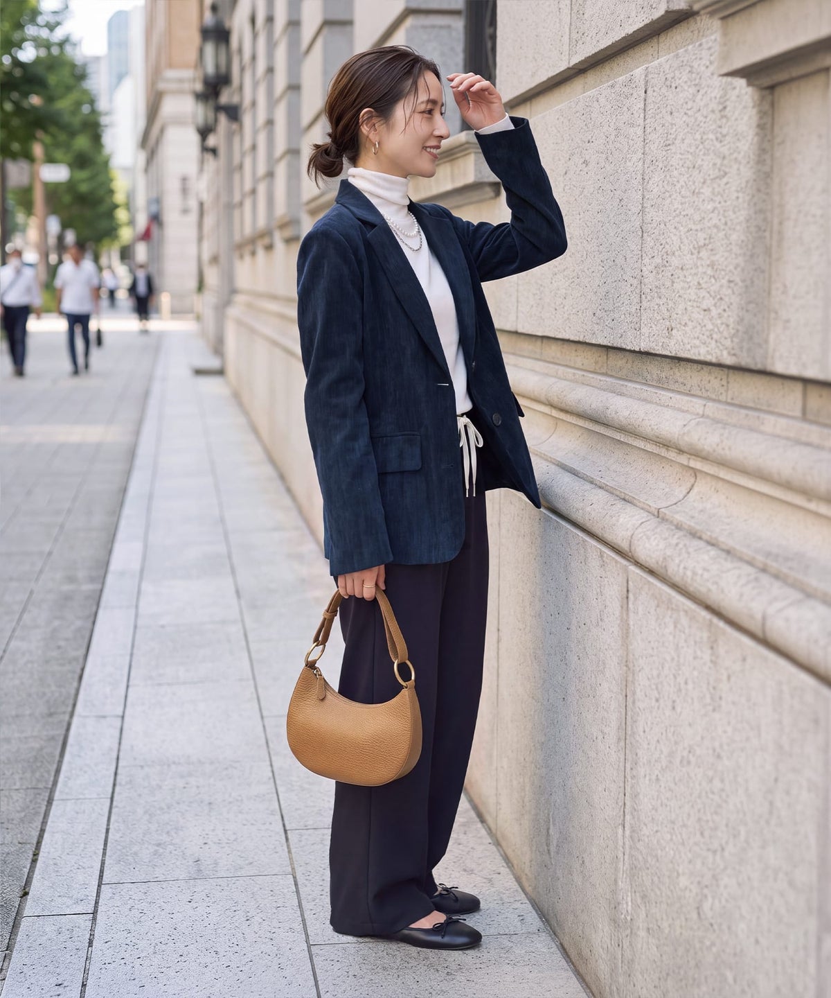 着用イメージ 163cm ネイビー