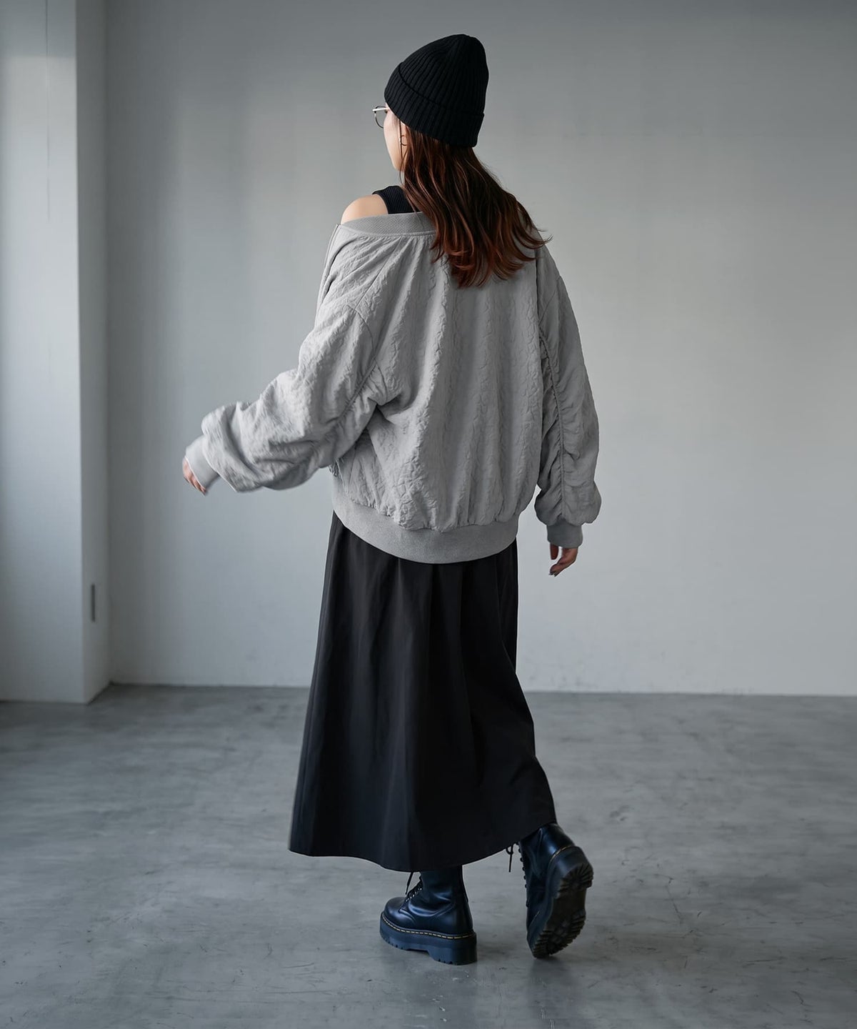 着用イメージ 170cm グレー