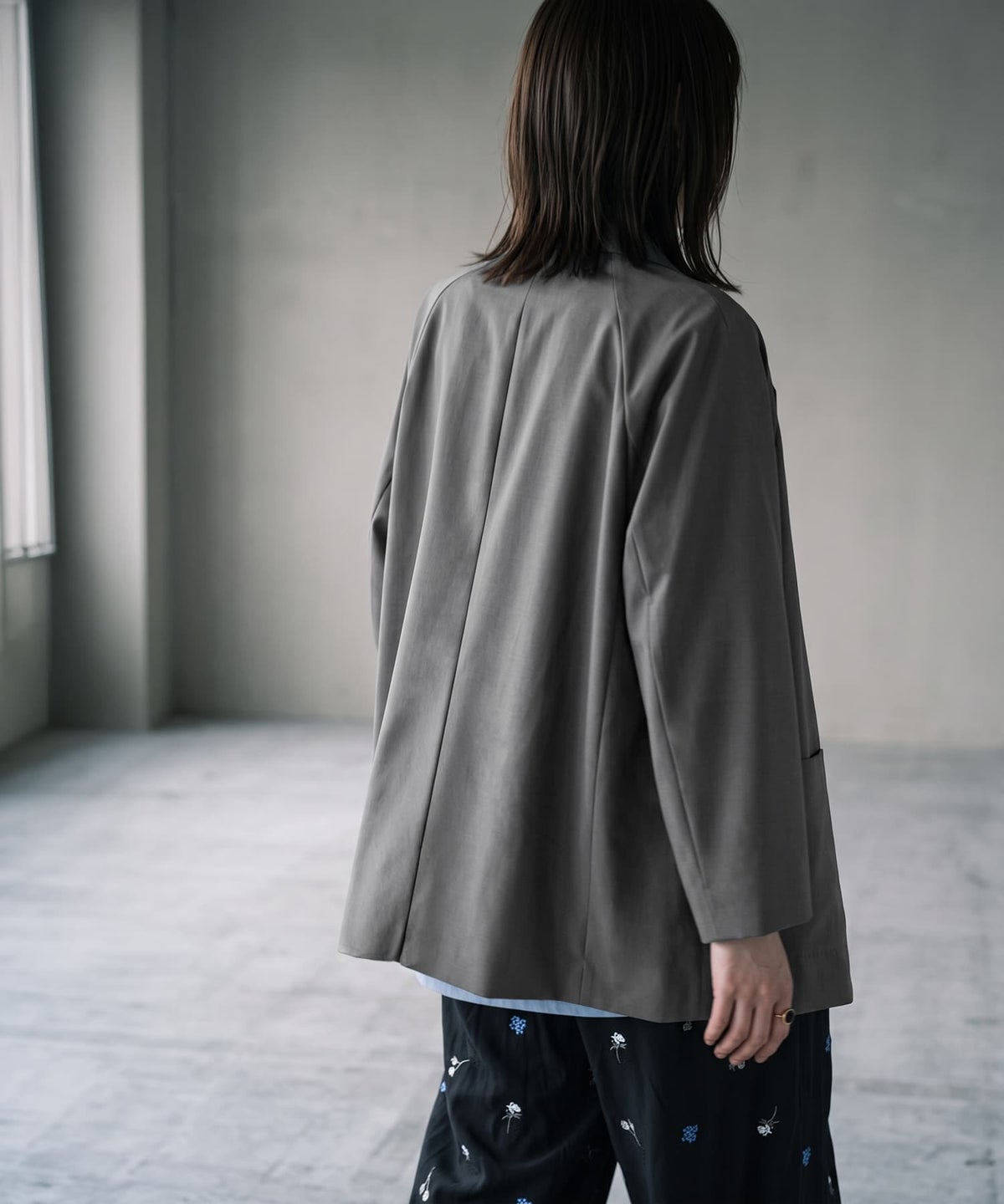 着用イメージ 170cm グレー
