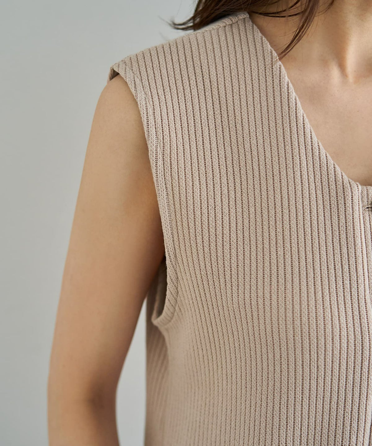 着用イメージ 166cm ピンクベージュ