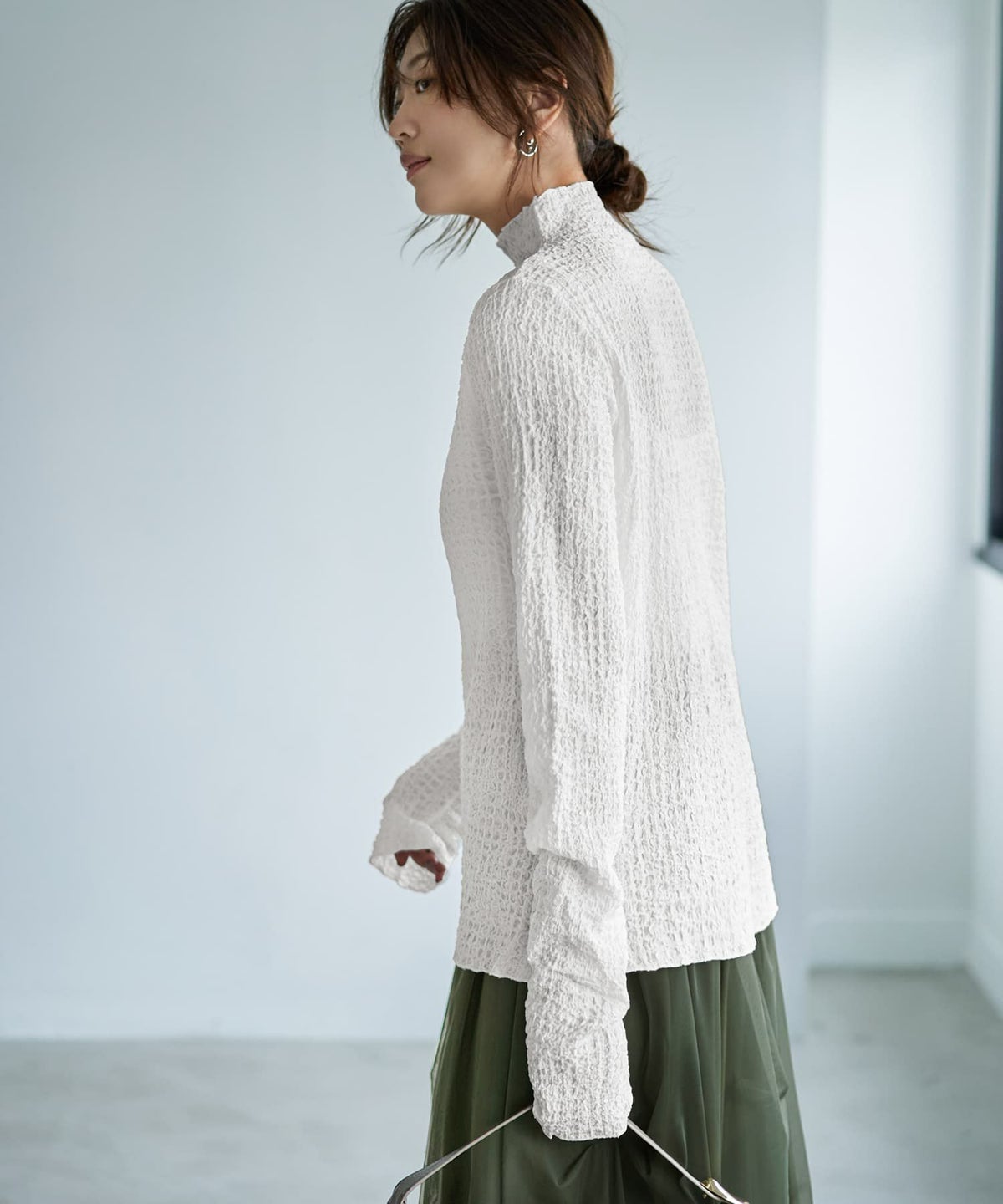 着用イメージ 166cm ホワイト