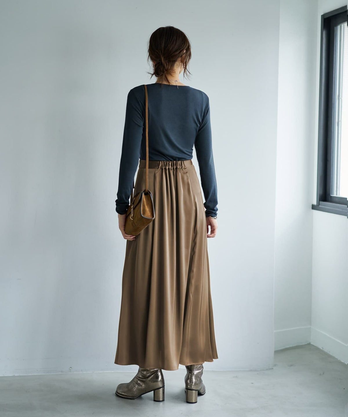 着用イメージ 166cm チャコール