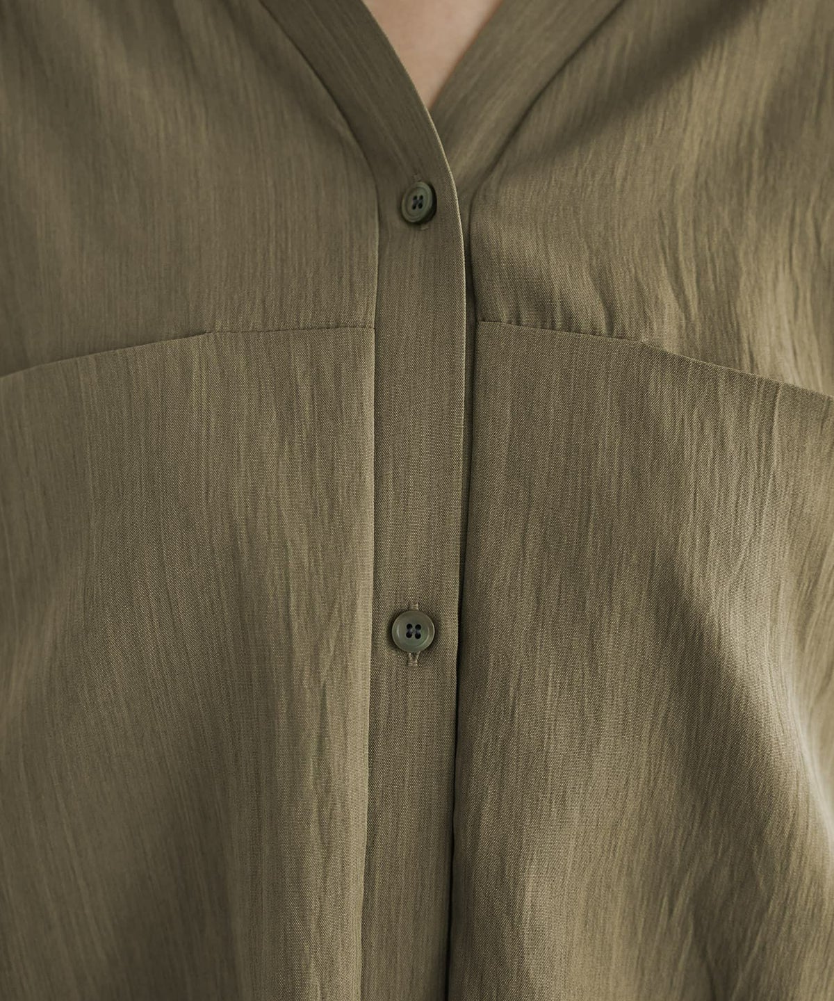 着用イメージ 166cm カーキ