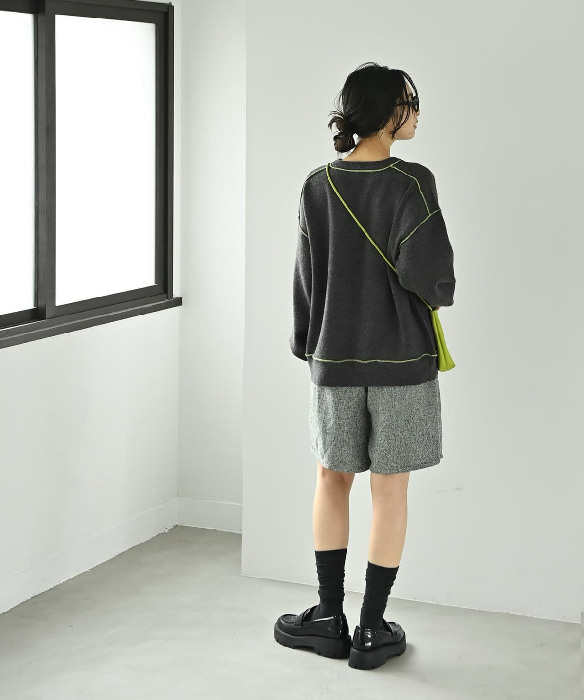 着用イメージ 167cm チャコール