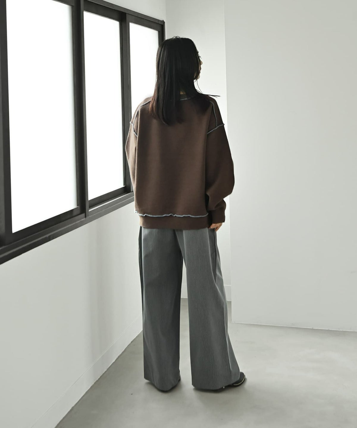 着用イメージ 167cm ブラウン