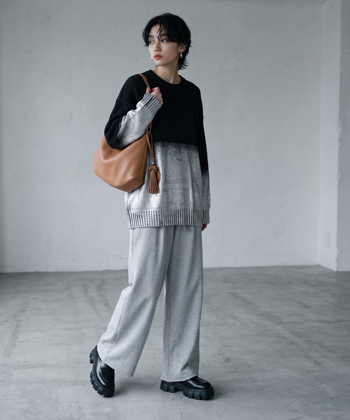 着用イメージ 170cm  ブラック