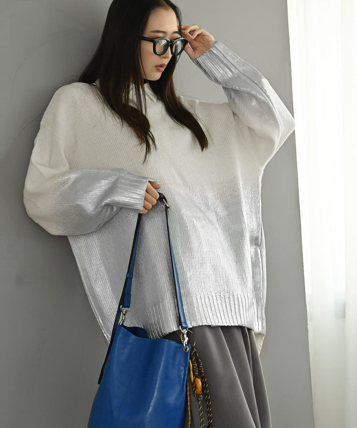 着用イメージ 170cm アイボリー