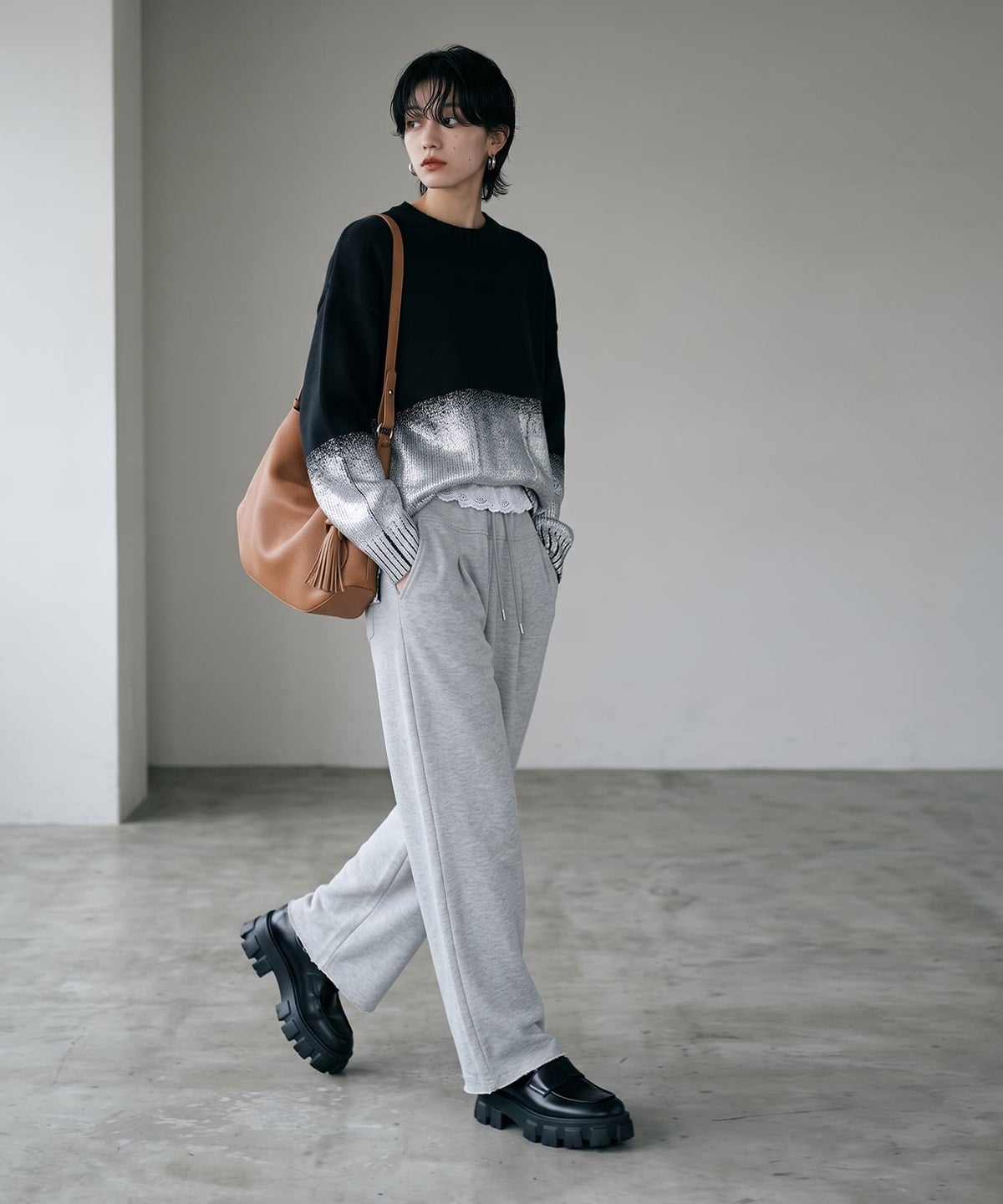 着用イメージ 170cm  ブラック