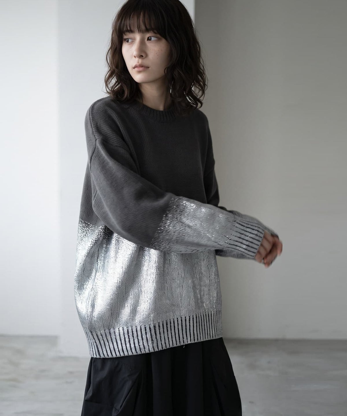 着用イメージ 170cm  チャコール