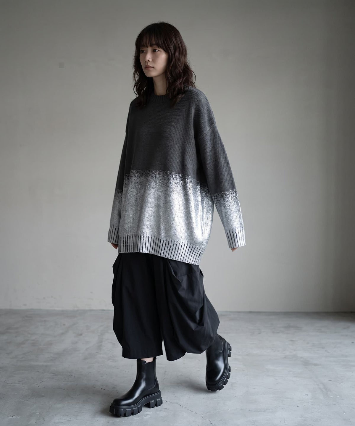 着用イメージ 170cm チャコール
