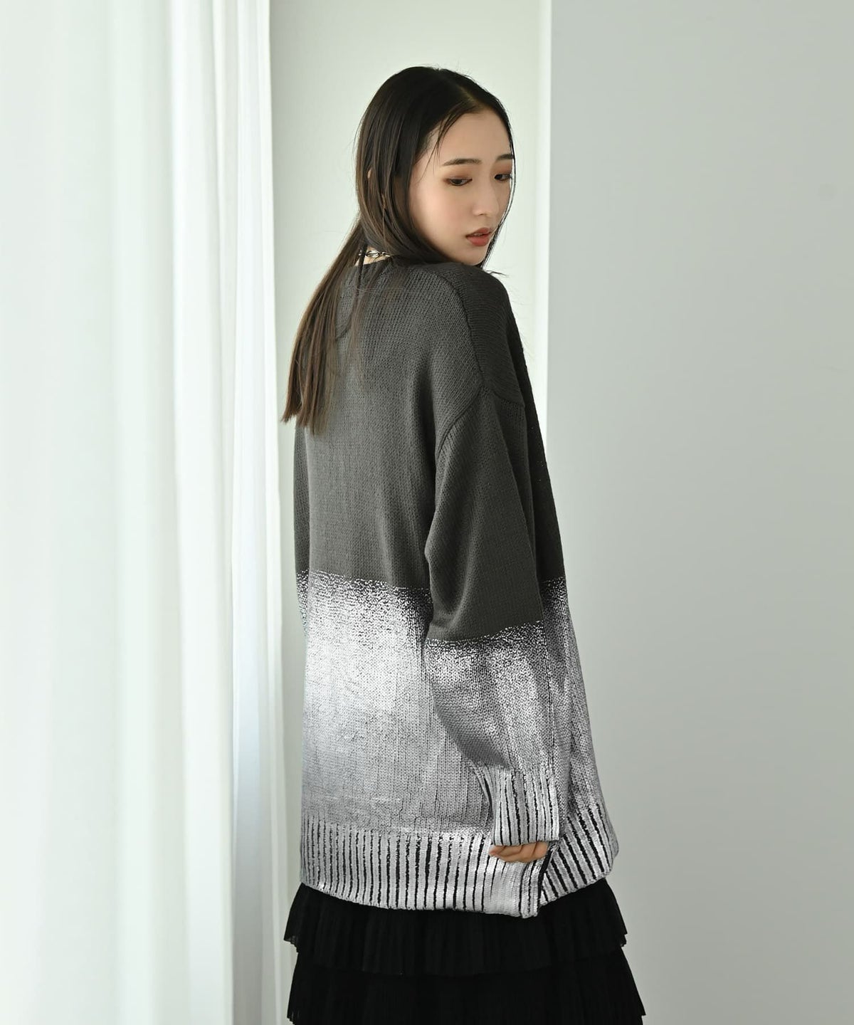 着用イメージ 170cm チャコール