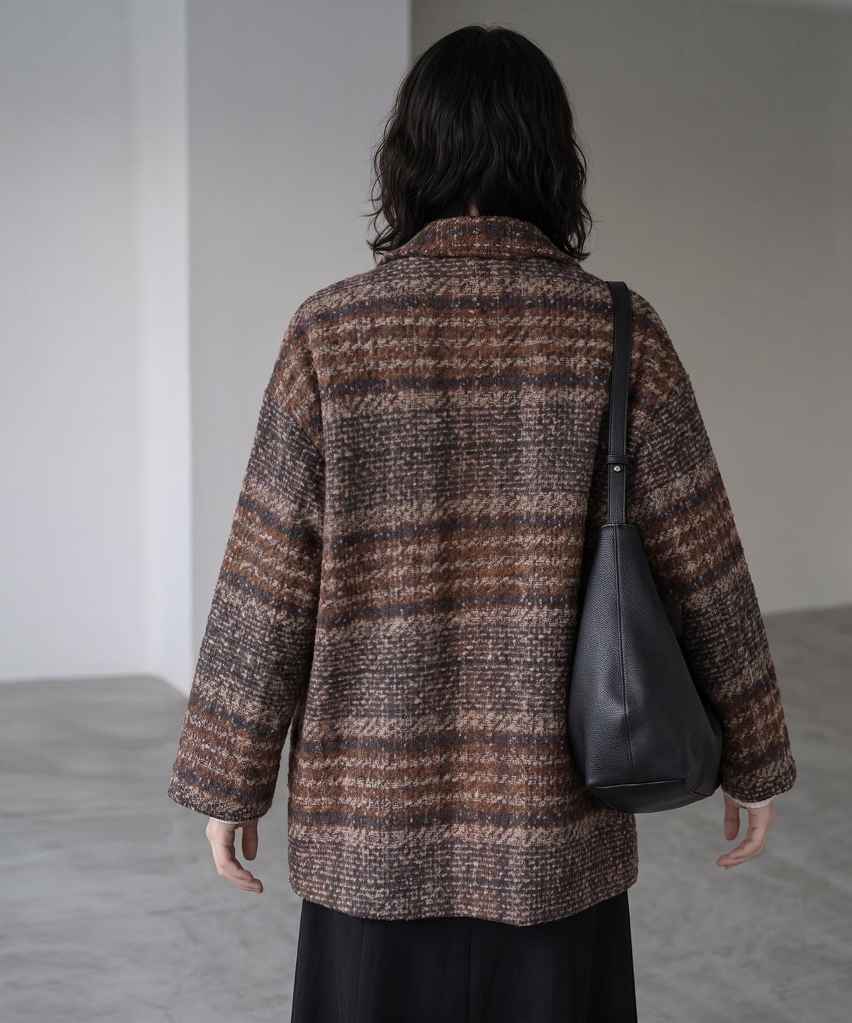 着用イメージ 170cm ブラウン