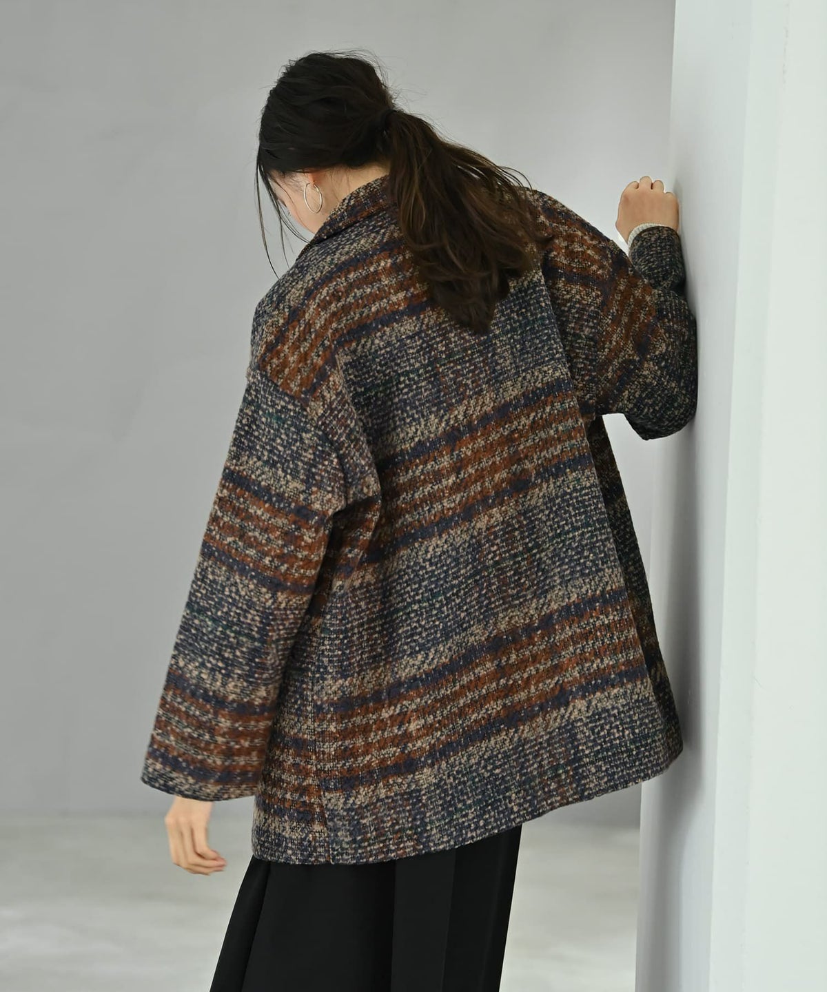 着用イメージ 170cm ブラウン