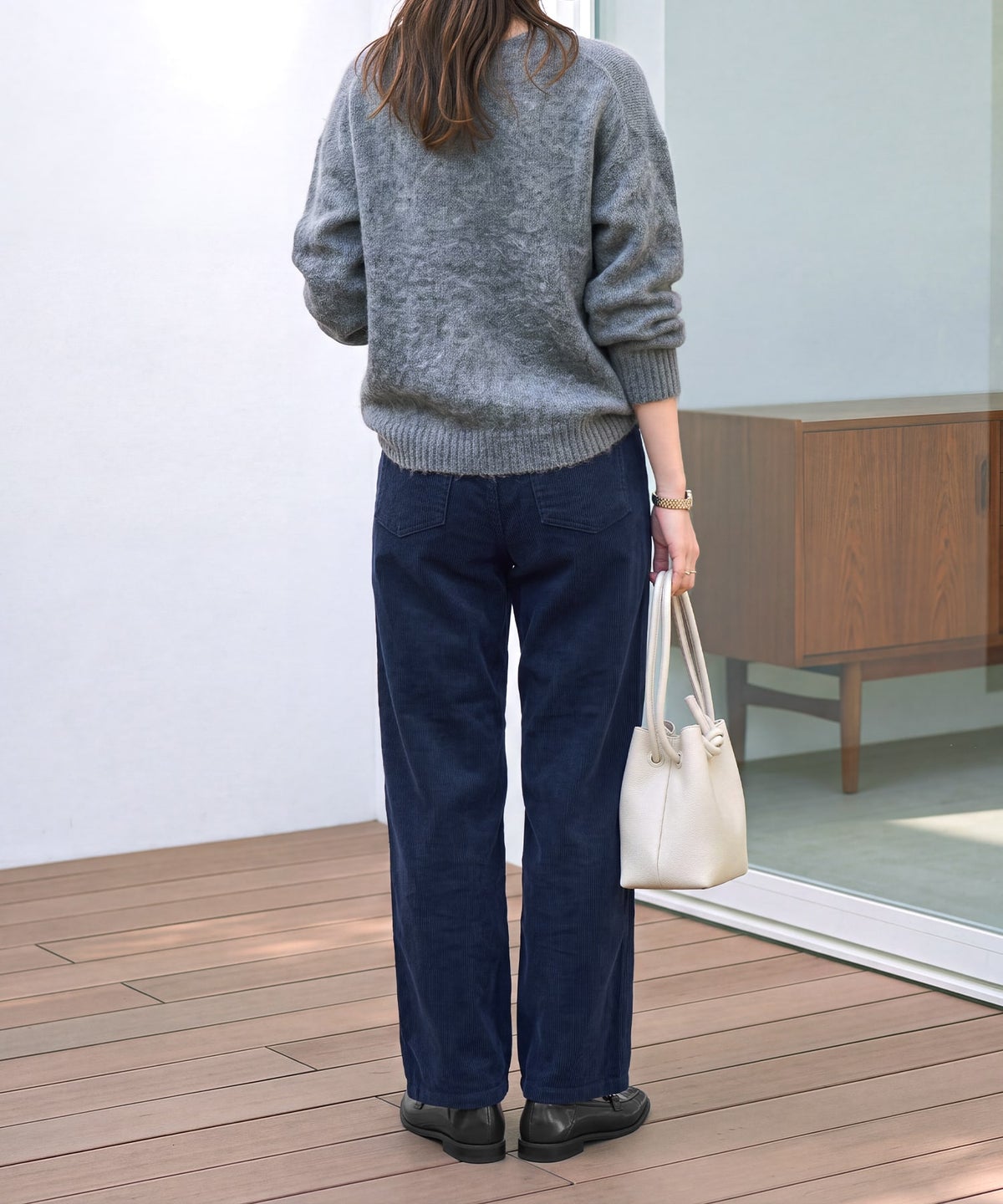 着用イメージ 163cm ネイビー Sサイズ