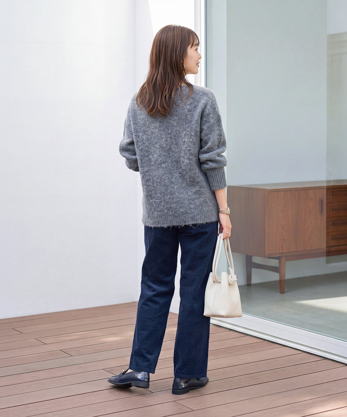 着用イメージ 163cm ネイビー Sサイズ