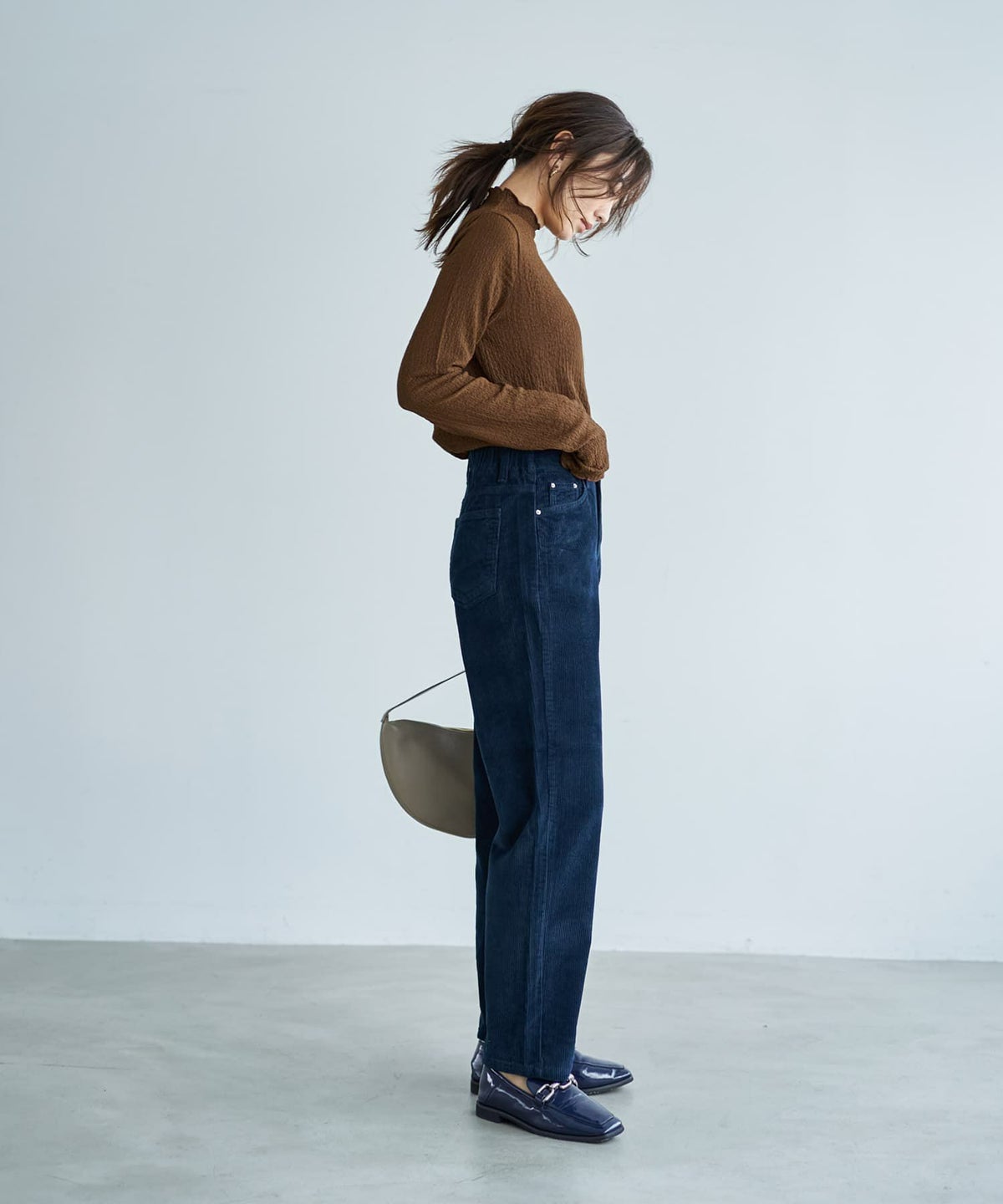 着用イメージ 166cm ネイビー Sサイズ