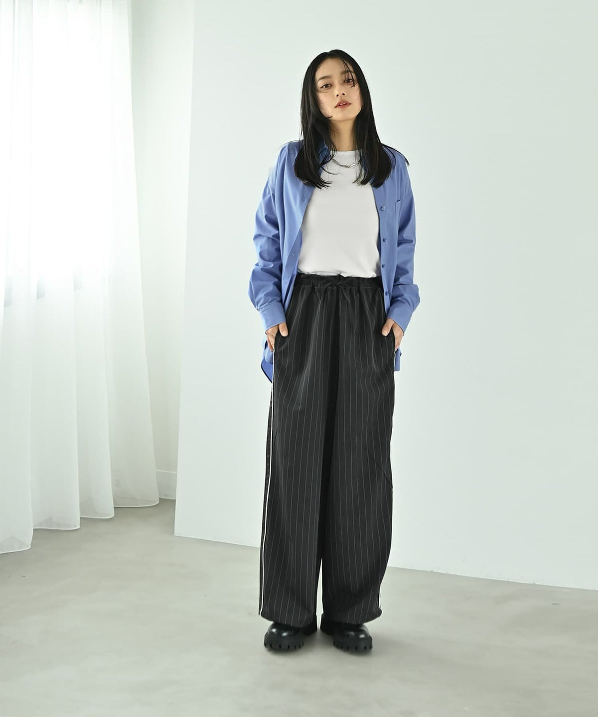 着用イメージ 167cm チャコール