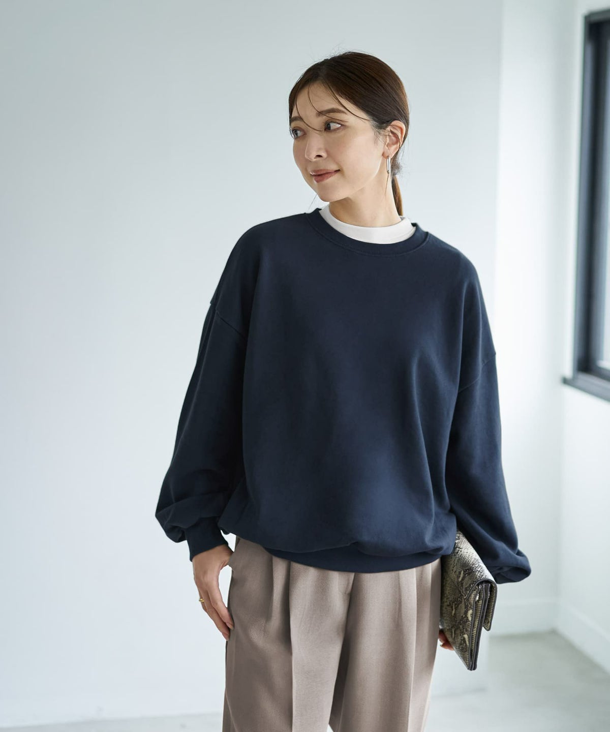 着用イメージ 166cm ホワイト