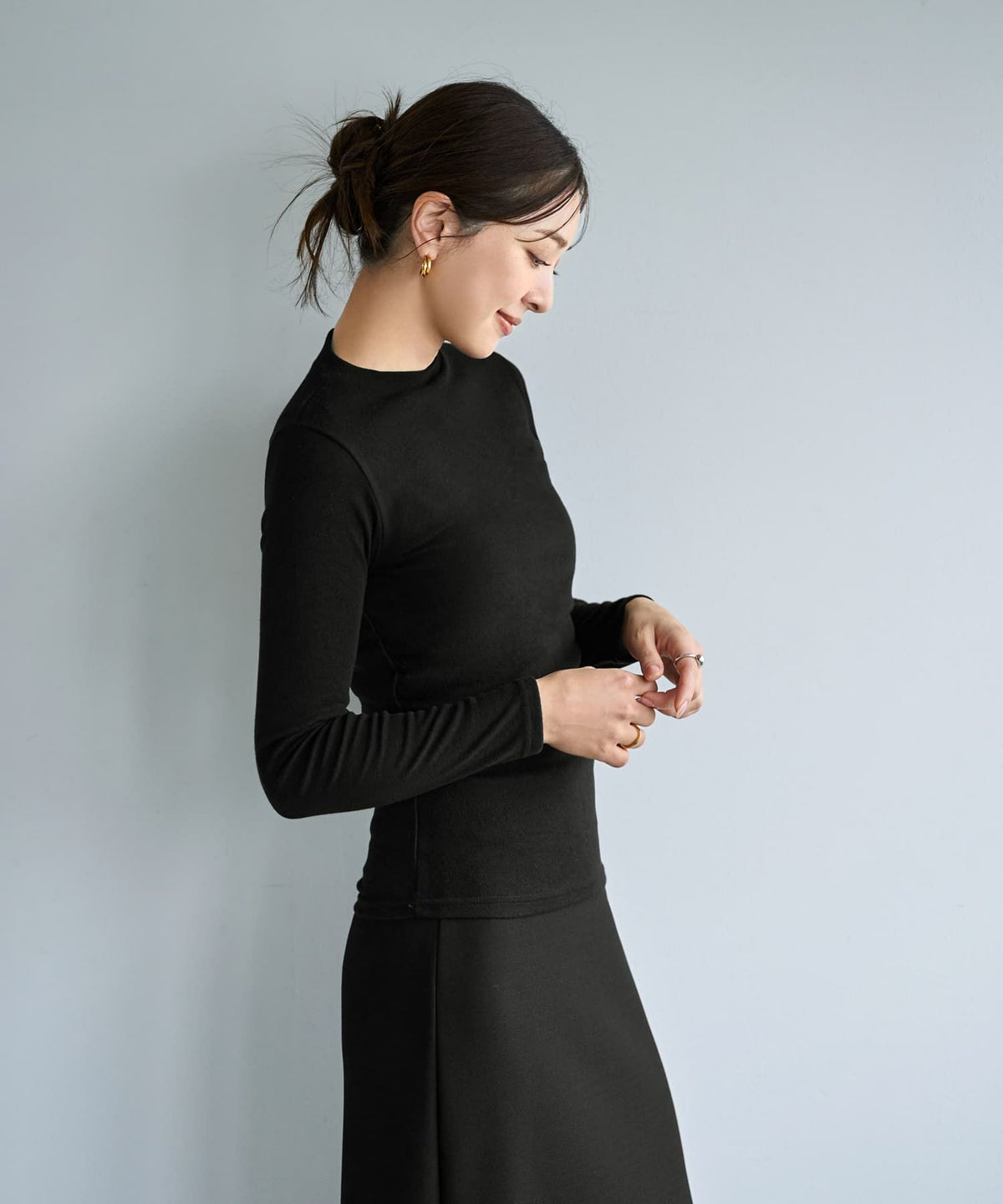 着用イメージ 166cm ブラック