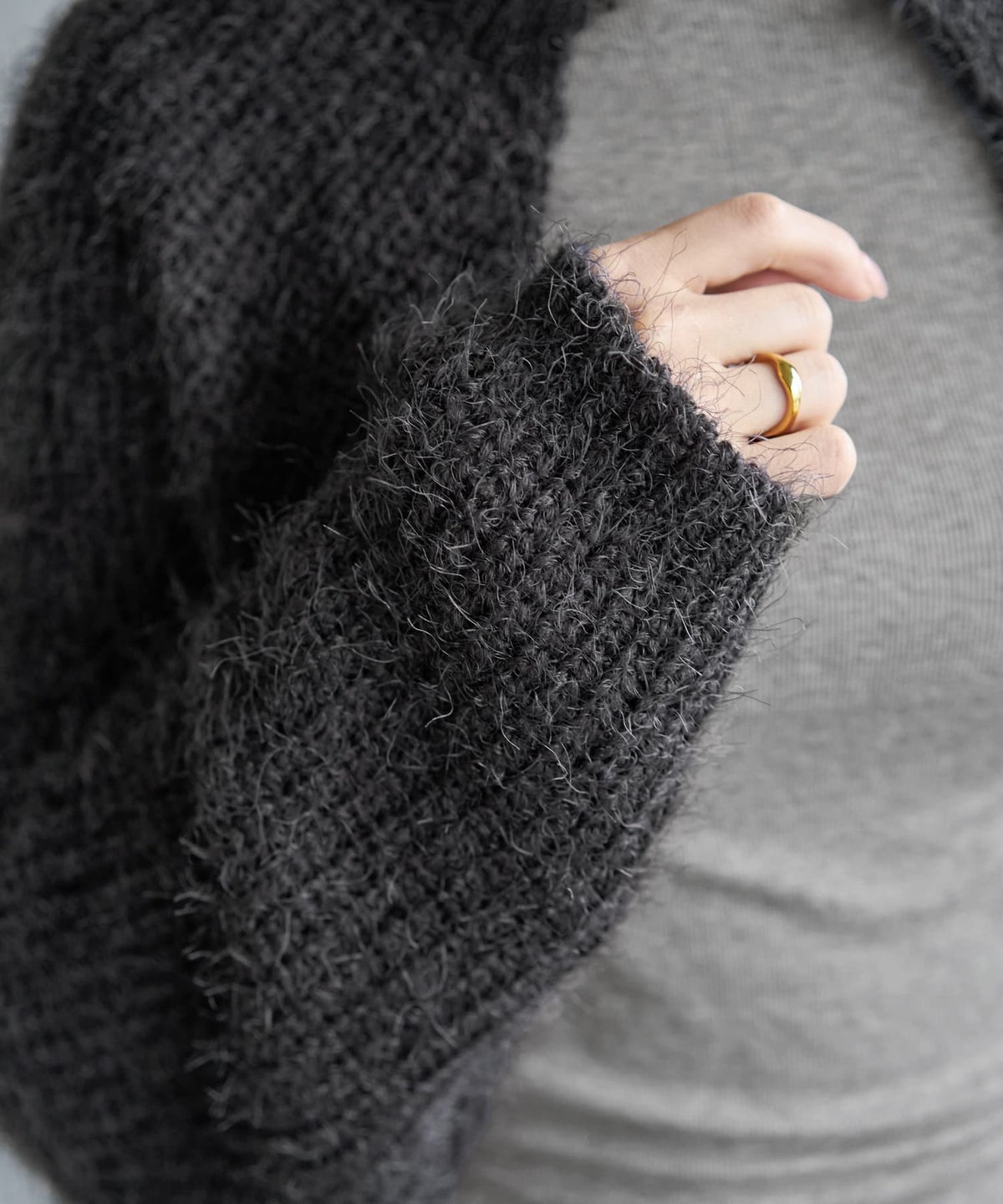 着用イメージ 163cm チャコールグレー