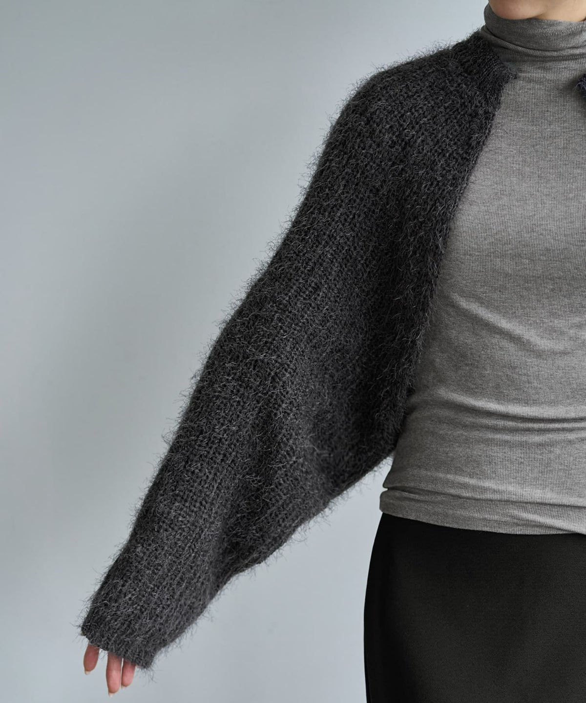 着用イメージ 166cm チャコールグレー