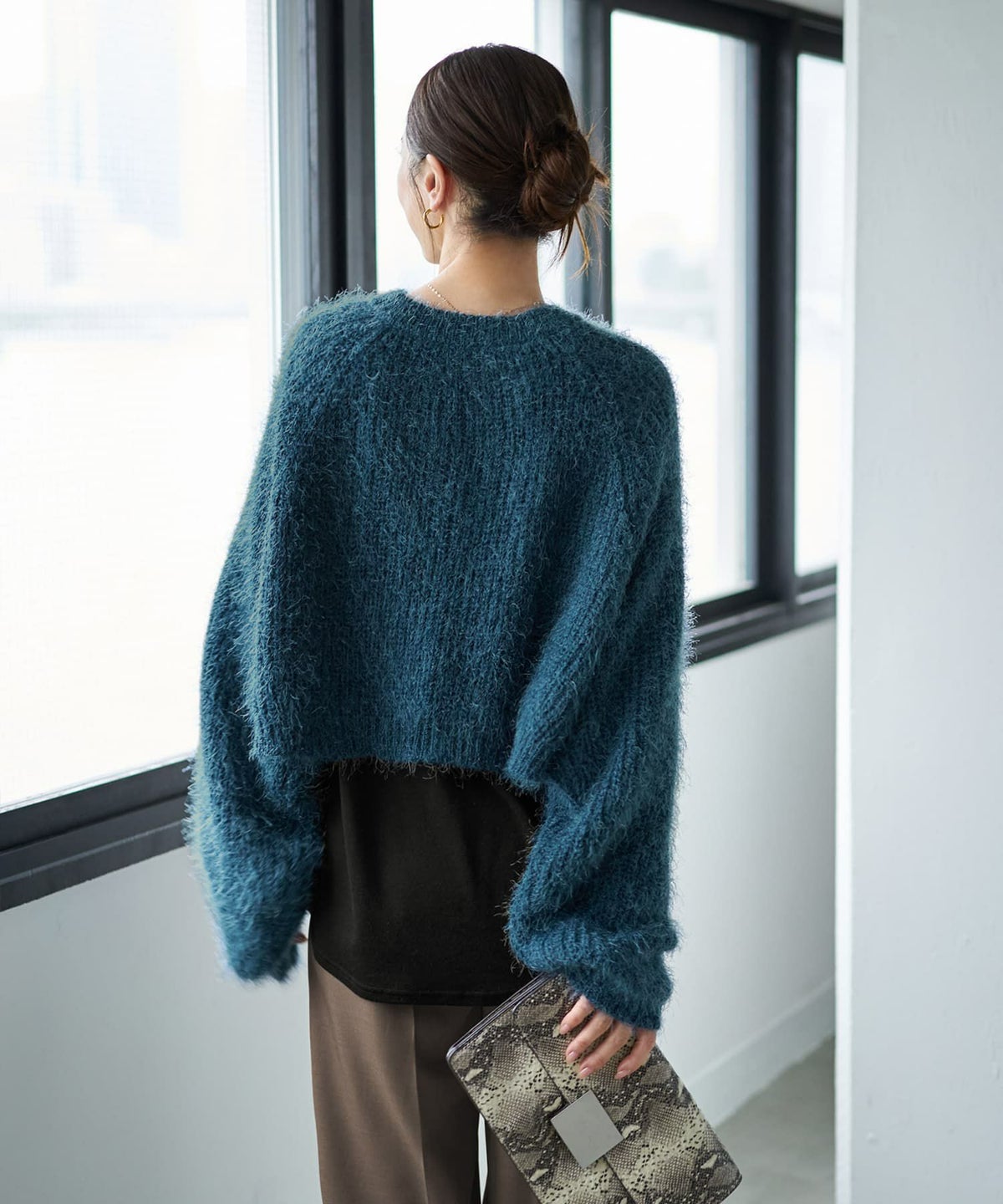 着用イメージ 166cm ダークブルー