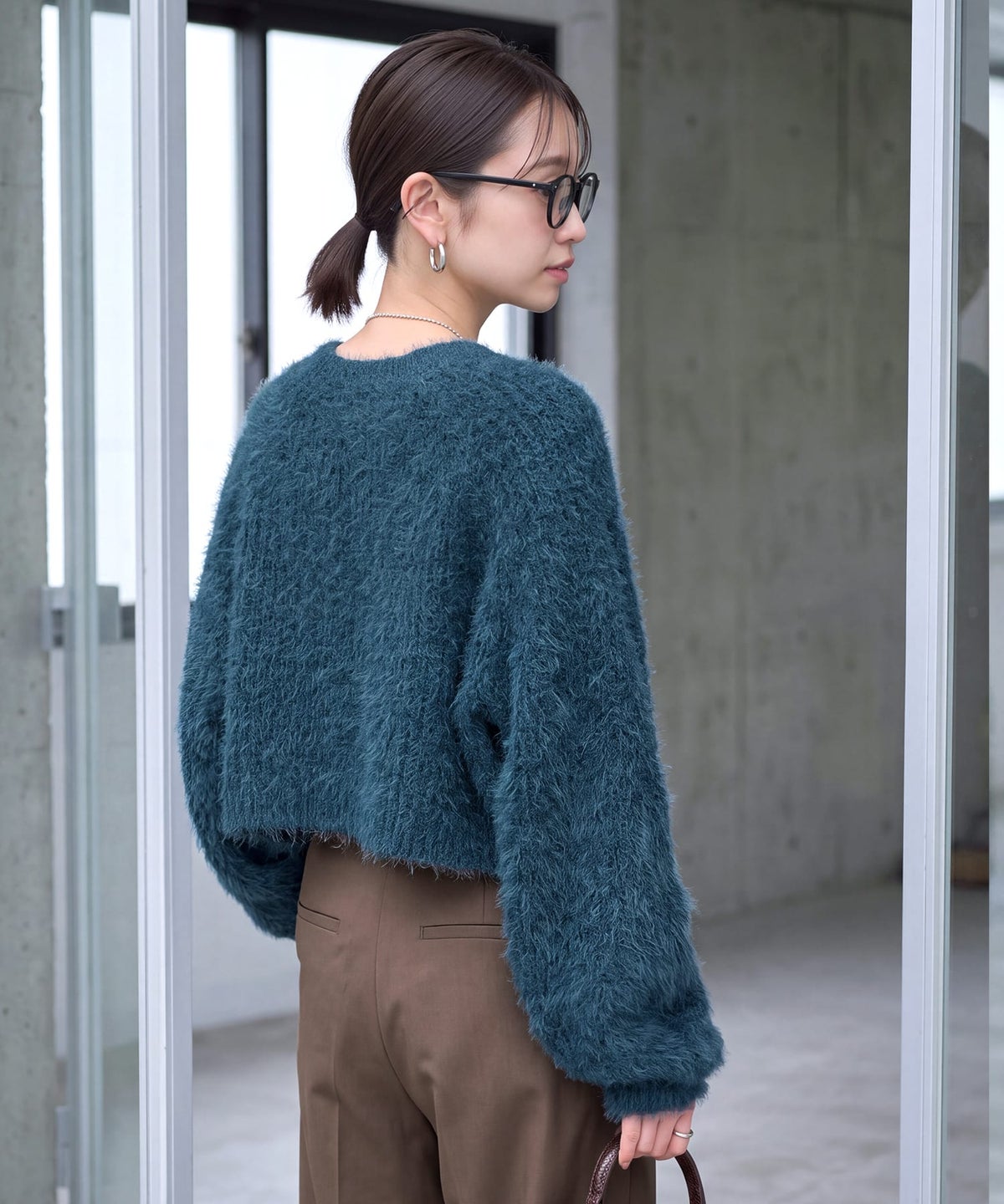 着用イメージ 163cm ダークブルー