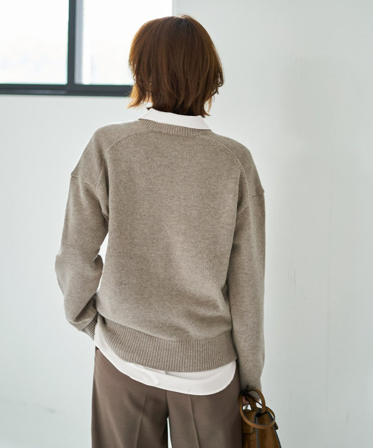 着用イメージ 167cm ベージュミックス