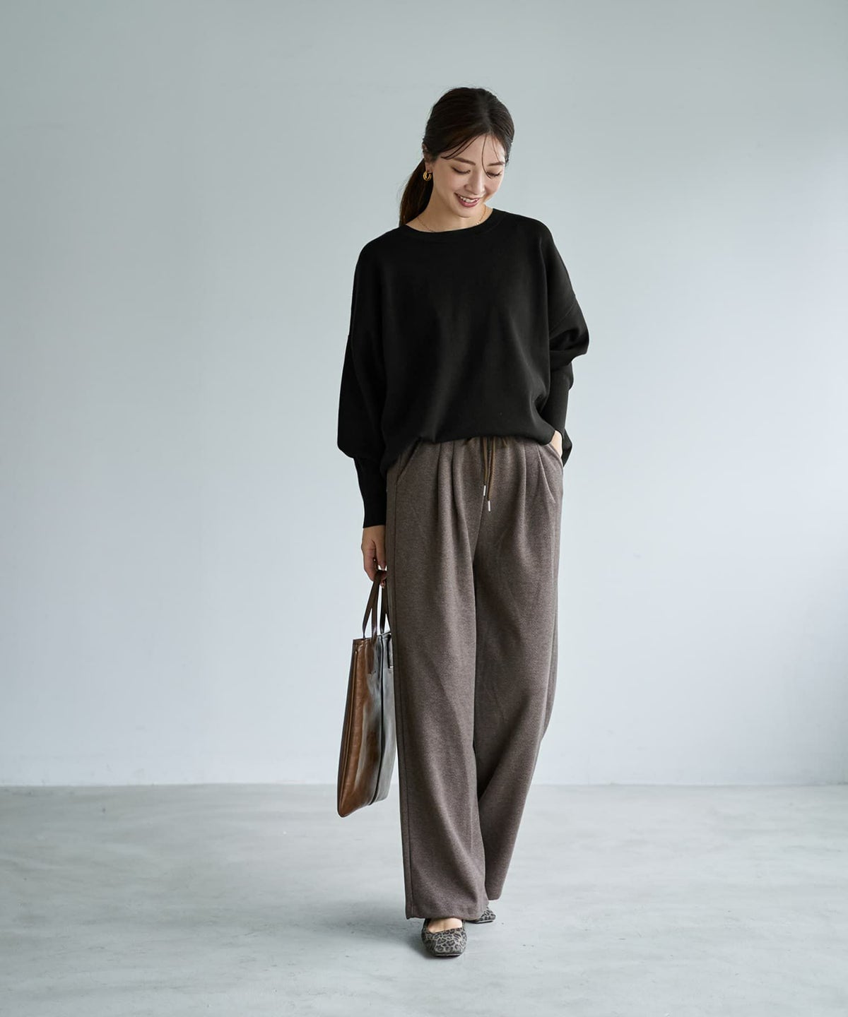 着用イメージ 166cm ブラック