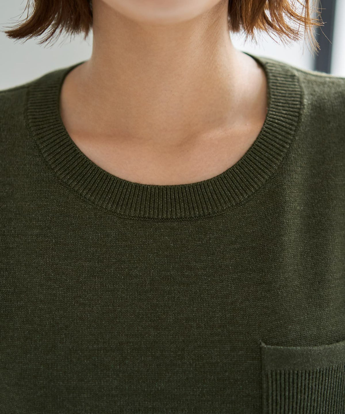 着用イメージ 167cm カーキ