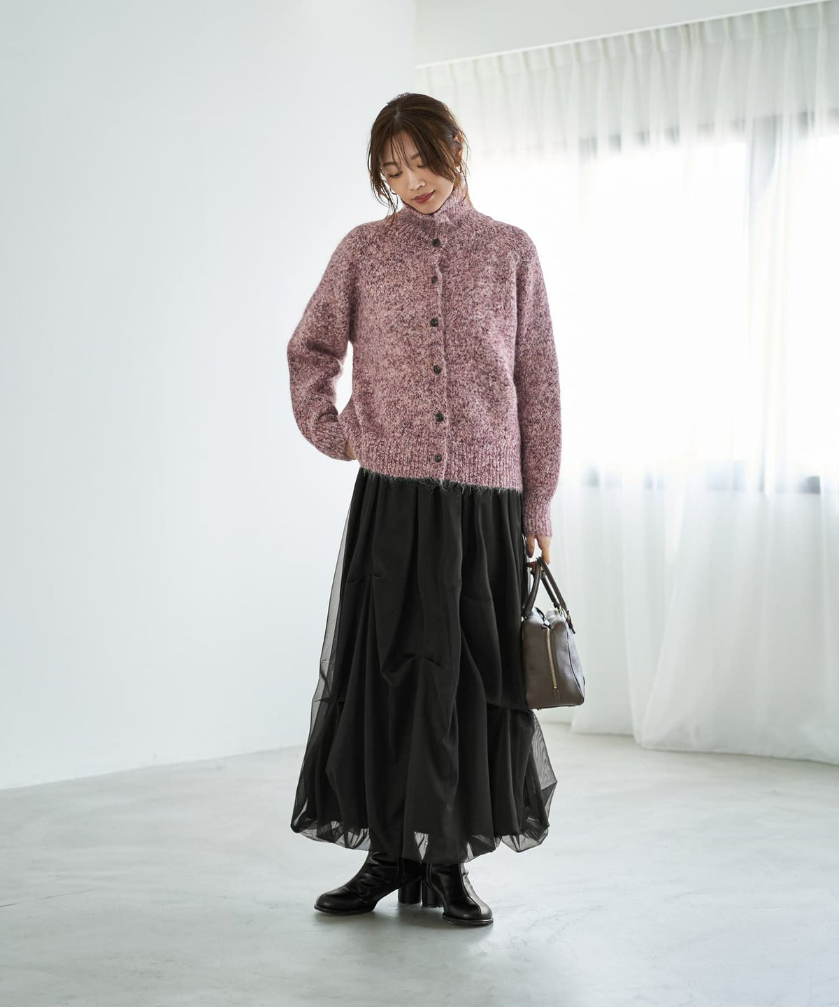 着用イメージ 166cm ピンクミックス