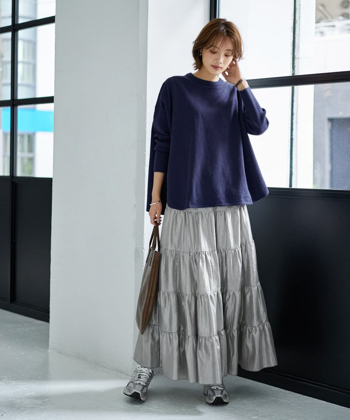 着用イメージ 167cm ライトグレー 02サイズ