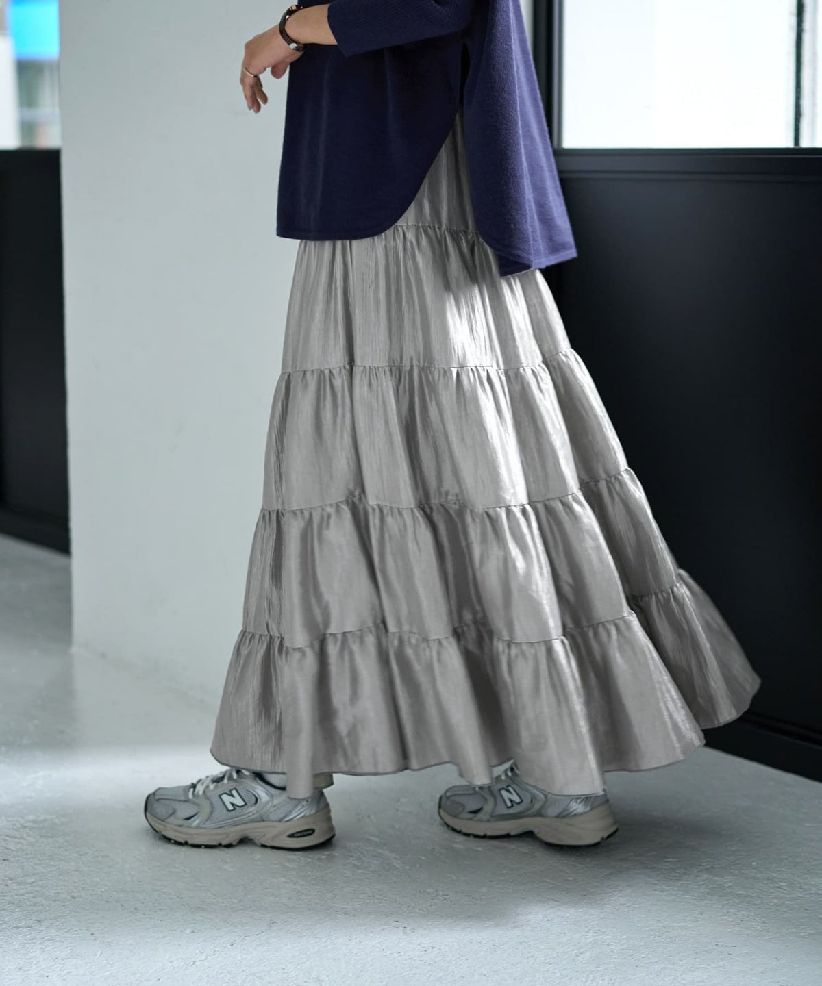 着用イメージ 167cm ライトグレー 02サイズ