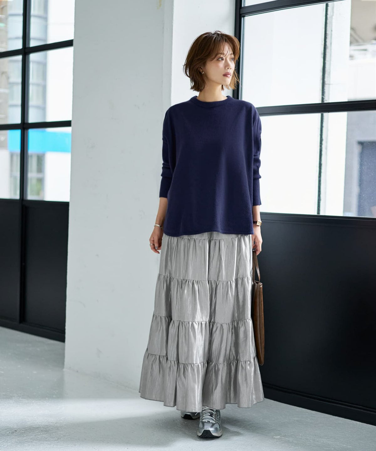 着用イメージ 167cm ライトグレー 02サイズ