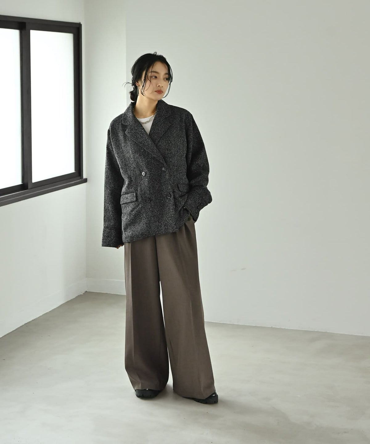 着用イメージ 167cm ブラック