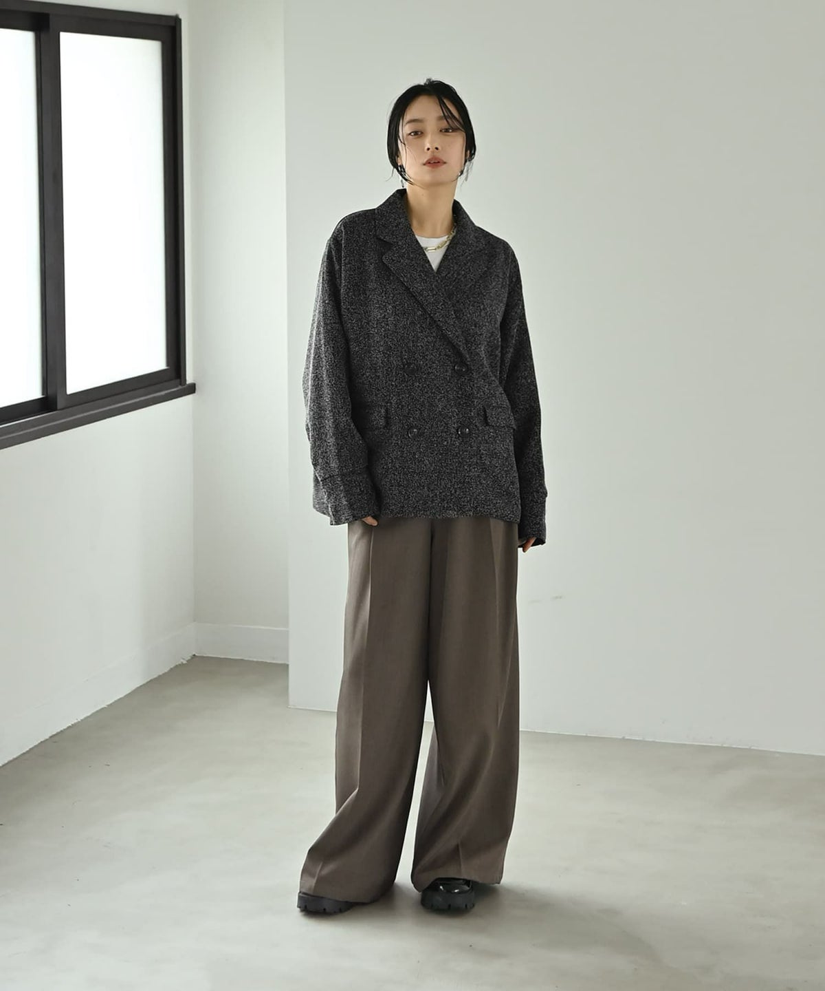 着用イメージ 167cm ブラック