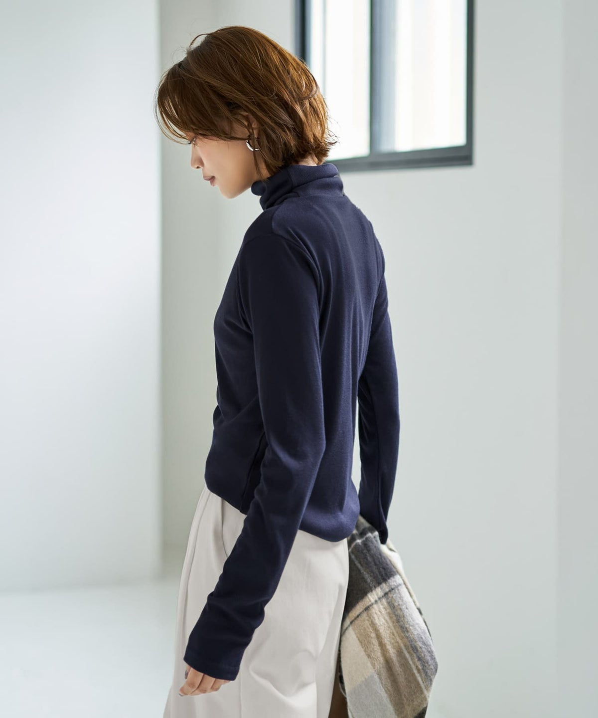 着用イメージ 167cm ネイビー