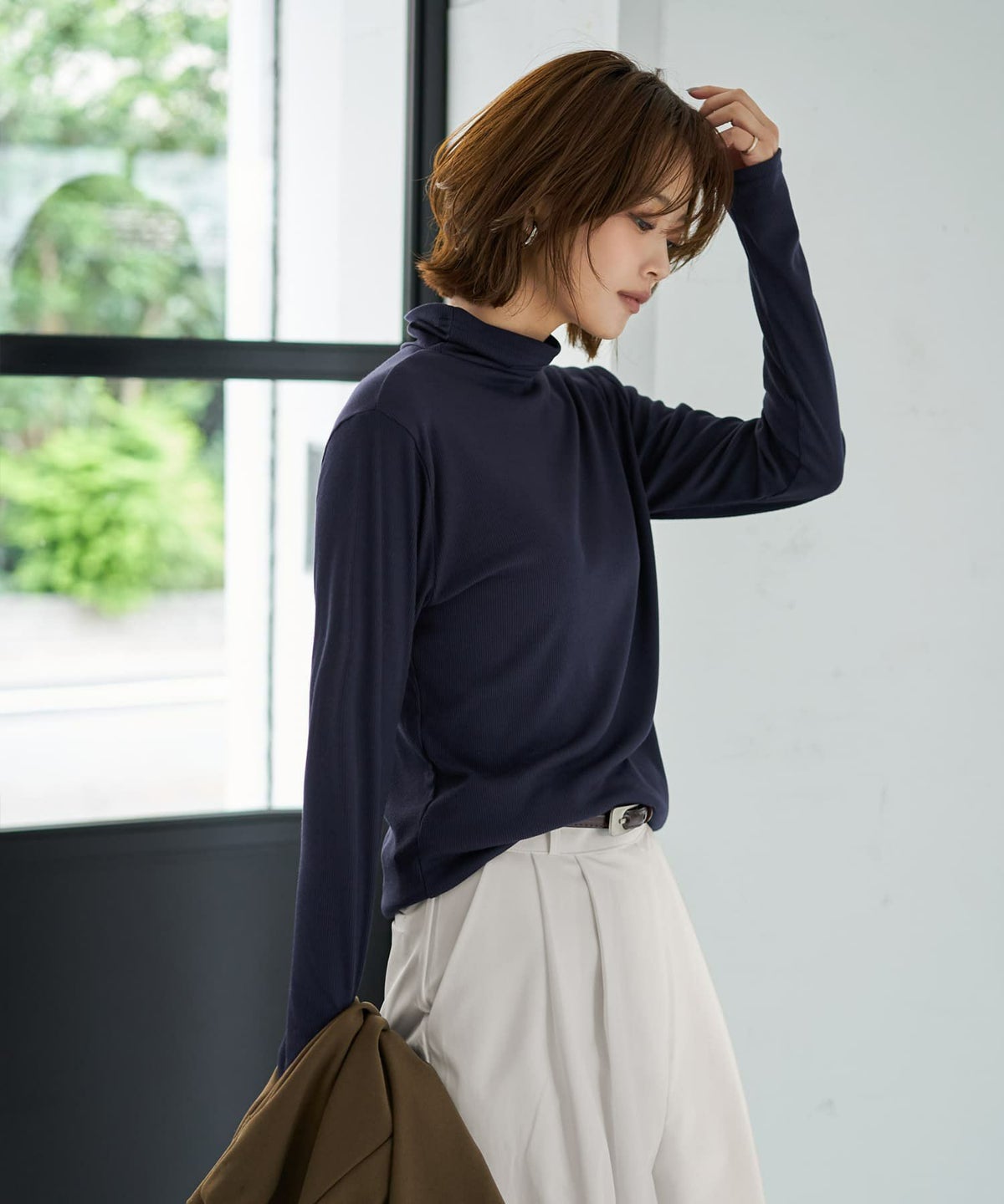 着用イメージ 167cm ネイビー